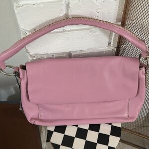 Tosca Blu pale pink Leather shoulder Handbag